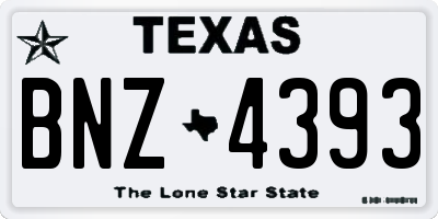 TX license plate BNZ4393