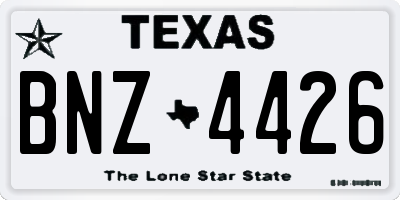 TX license plate BNZ4426