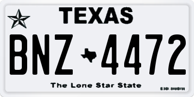 TX license plate BNZ4472