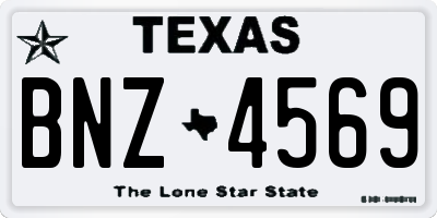 TX license plate BNZ4569