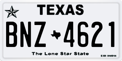 TX license plate BNZ4621