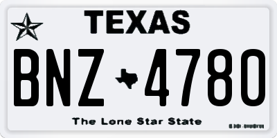 TX license plate BNZ4780