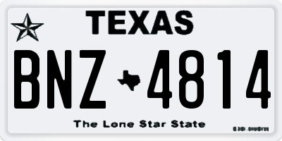 TX license plate BNZ4814