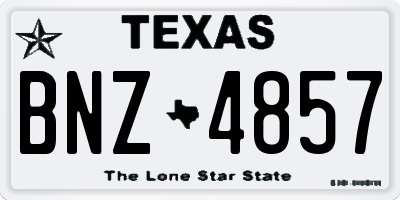 TX license plate BNZ4857