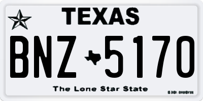 TX license plate BNZ5170
