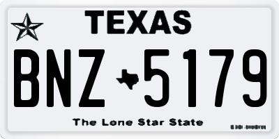 TX license plate BNZ5179