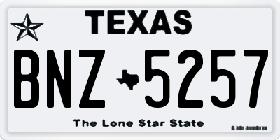 TX license plate BNZ5257