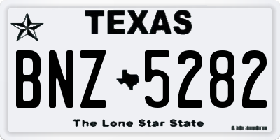 TX license plate BNZ5282