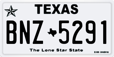 TX license plate BNZ5291
