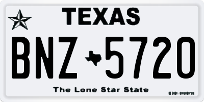 TX license plate BNZ5720