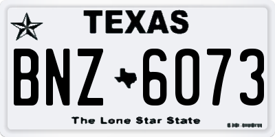 TX license plate BNZ6073