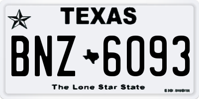 TX license plate BNZ6093
