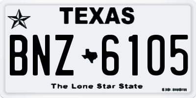 TX license plate BNZ6105
