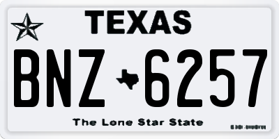 TX license plate BNZ6257