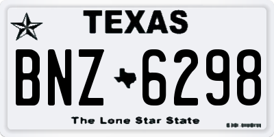 TX license plate BNZ6298