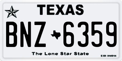 TX license plate BNZ6359