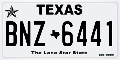 TX license plate BNZ6441