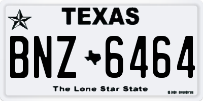 TX license plate BNZ6464