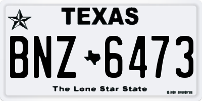 TX license plate BNZ6473