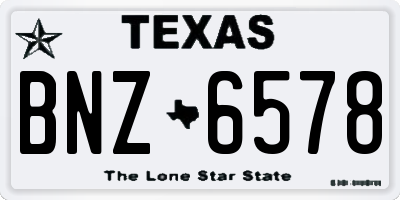 TX license plate BNZ6578