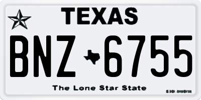 TX license plate BNZ6755
