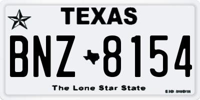 TX license plate BNZ8154