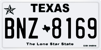 TX license plate BNZ8169