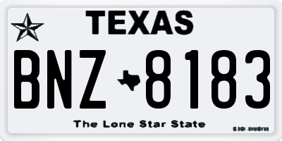 TX license plate BNZ8183