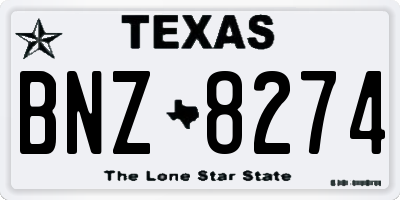 TX license plate BNZ8274