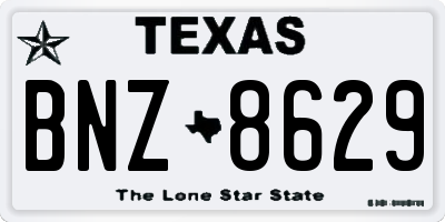 TX license plate BNZ8629