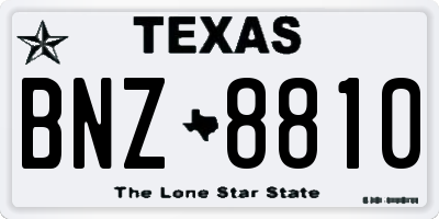 TX license plate BNZ8810