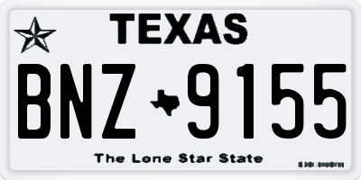 TX license plate BNZ9155