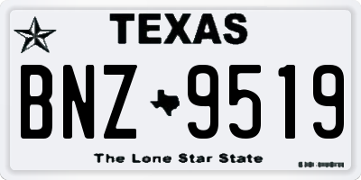 TX license plate BNZ9519