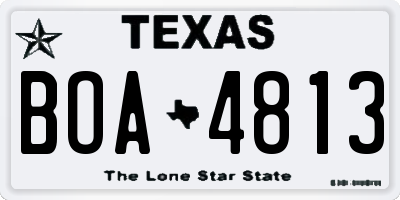 TX license plate BOA4813