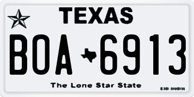 TX license plate BOA6913