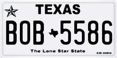 TX license plate BOB5586
