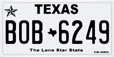 TX license plate BOB6249