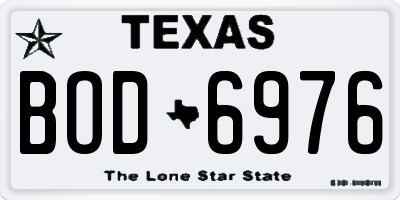 TX license plate BOD6976