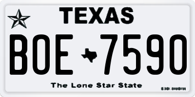TX license plate BOE7590
