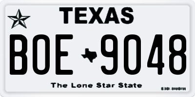 TX license plate BOE9048