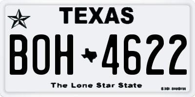 TX license plate BOH4622