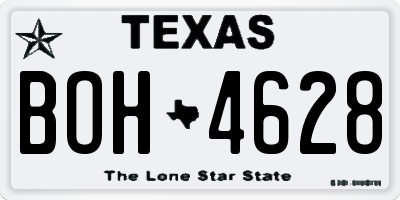 TX license plate BOH4628