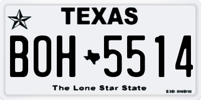 TX license plate BOH5514