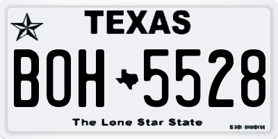 TX license plate BOH5528