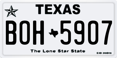 TX license plate BOH5907