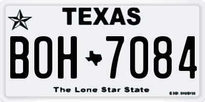 TX license plate BOH7084