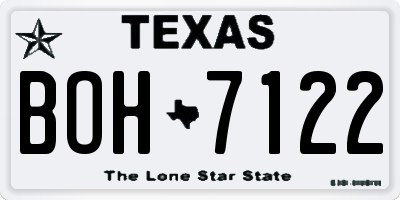 TX license plate BOH7122