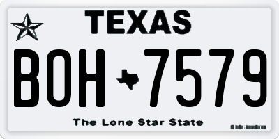 TX license plate BOH7579