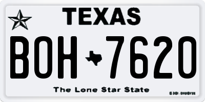 TX license plate BOH7620