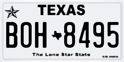 TX license plate BOH8495